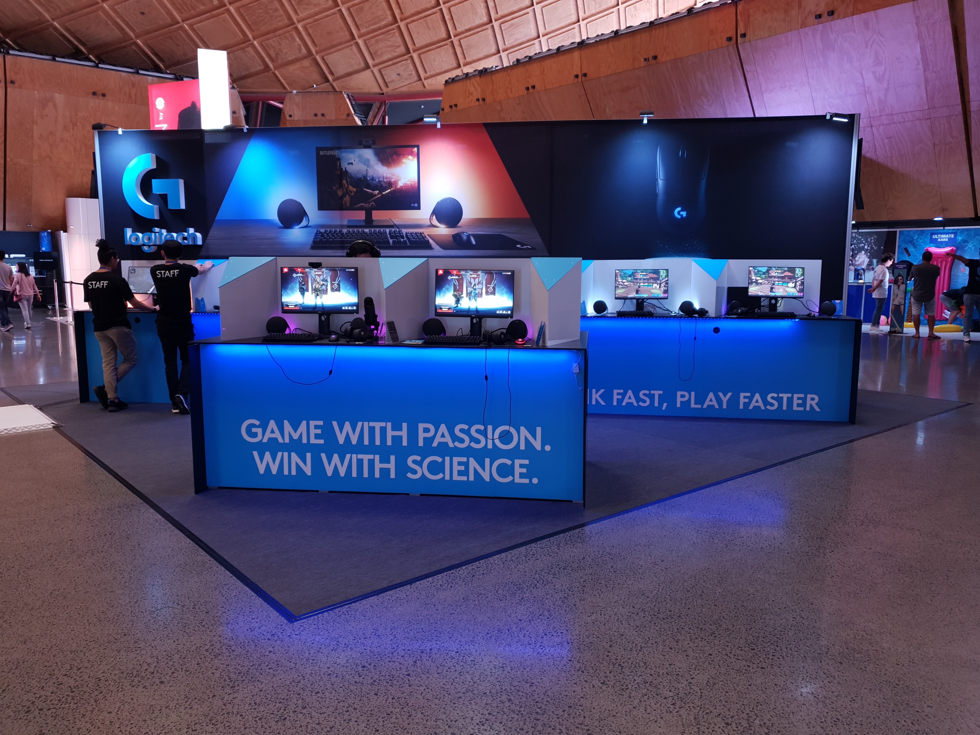 Bespoke Exhibition Stand for Logitech, at Big Boys Toys