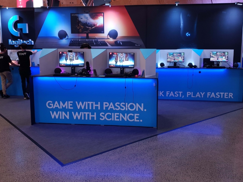 Bespoke Exhibition Stand for Logitech, at Big Boys Toys