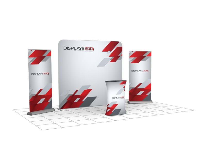 Exhibition Kit package with Premiere banner, plinth, superwall