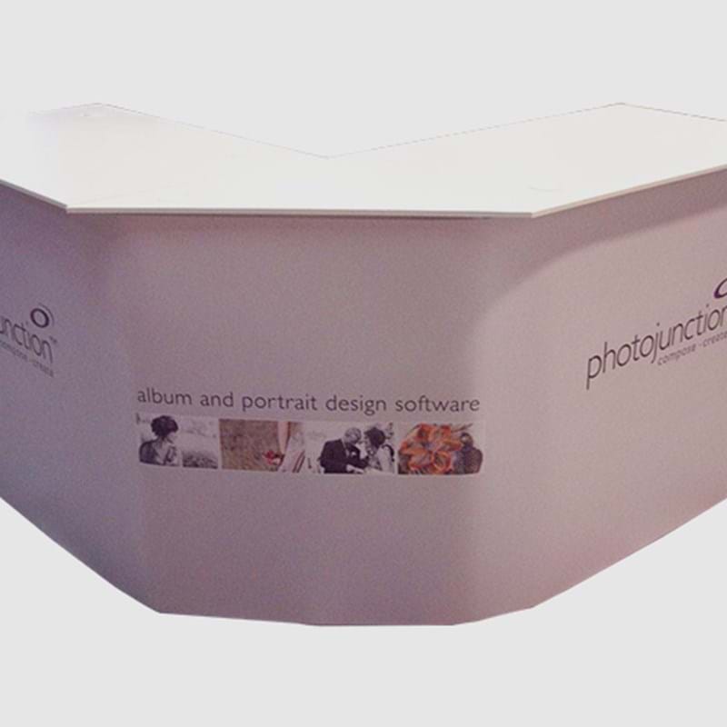 L shape portable tables