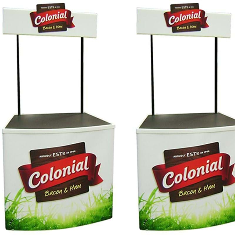 Food grade instore demo table