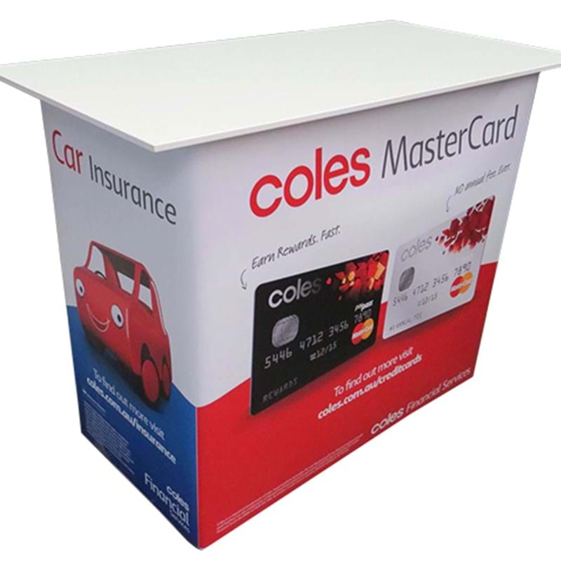 Promotional counter mastercard