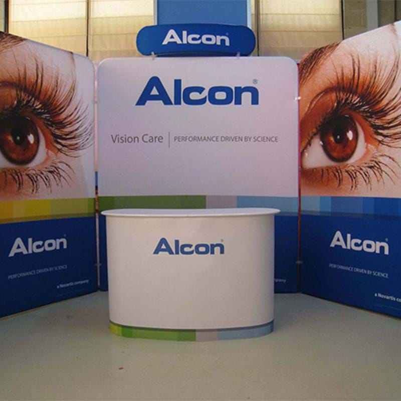 Pop up table and backdrop