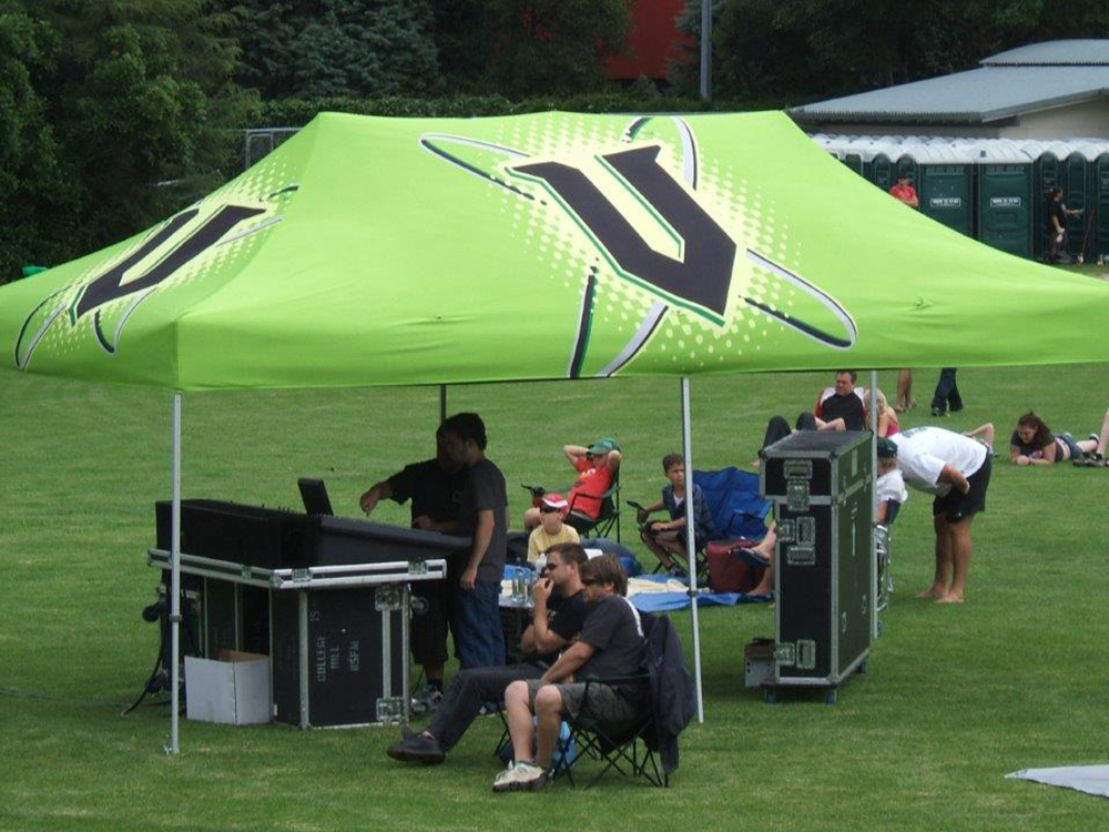 v energy drink tent