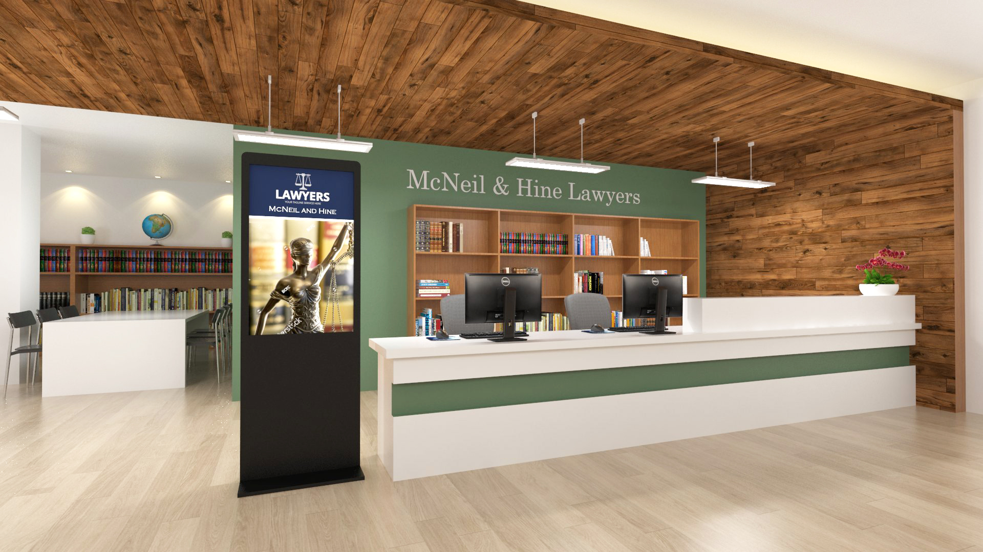 Digital Information Boards Show an Information Board