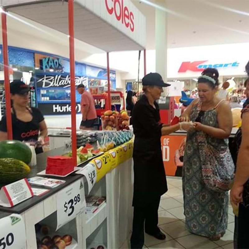 Coles food sampling