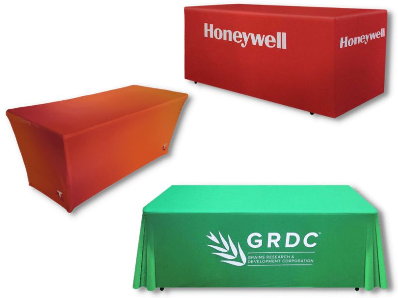 branded table covers and printed table cloths